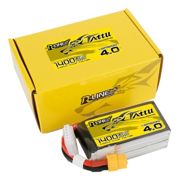 Battery Tattu R-Line 4.0 1400mAh 14.8V 130C 4S1P XT60 - Image 5