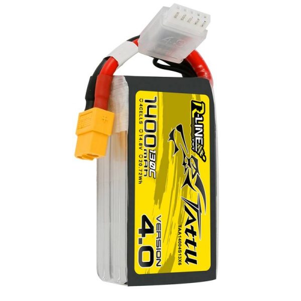 Battery Tattu R-Line 4.0 1400mAh 14.8V 130C 4S1P XT60 - Image 4
