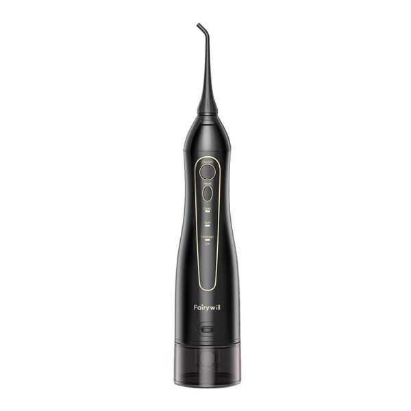 Sonic toothbrush with tip set and water fosser FairyWill FW-5020E + FW-E11 (black) - Image 2