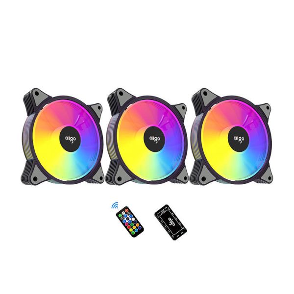 Computer Fan set 3in1 Aigo AR12 ARGB 120x120 (black) - Image 3
