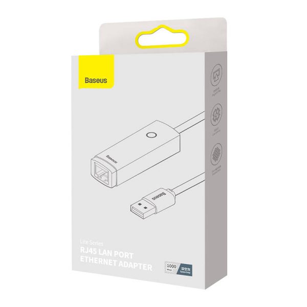 Network adapter Baseus Lite Series USB to RJ45, 1000Mbps (grey) - Image 5