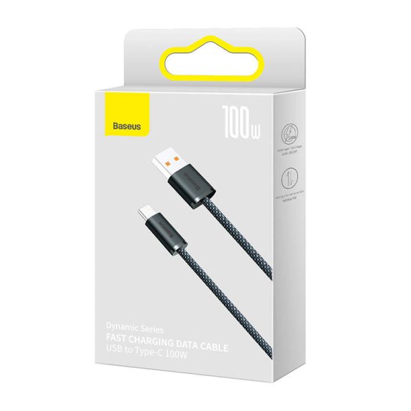 Cable USB to USB-C Baseus Dynamic Series, 100W, 1m (grey) - Image 5