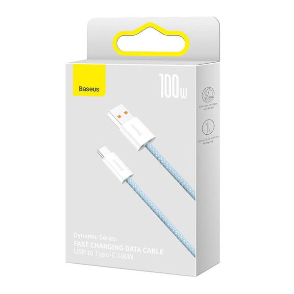 Cable USB to USB-C Baseus Dynamic Series, 100W, 1m (blue) - Image 5