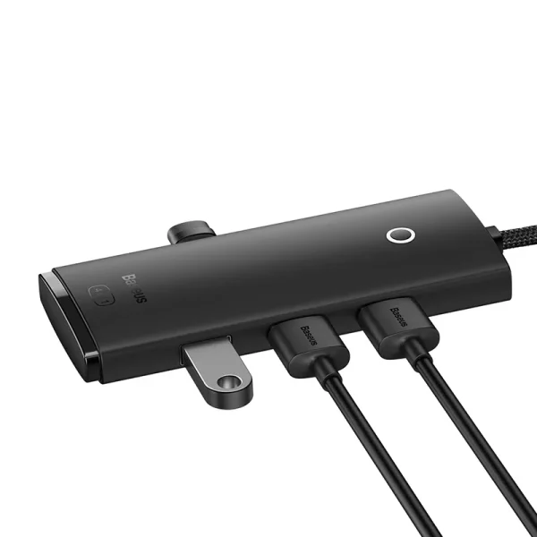 Hub 4in1 Baseus Lite Series USB to 4x USB 3.0, 1m (Black) - Image 4