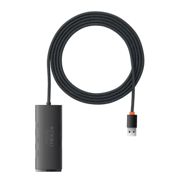 Hub 4w1 Baseus Lite Series USB do 4x USB 3.0 2m (czarny) - Image 2