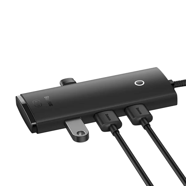 Baseus Lite Series Hub 4in1 USB-C to 4x USB 3.0 + USB-C, 25cm (Black) - Image 4