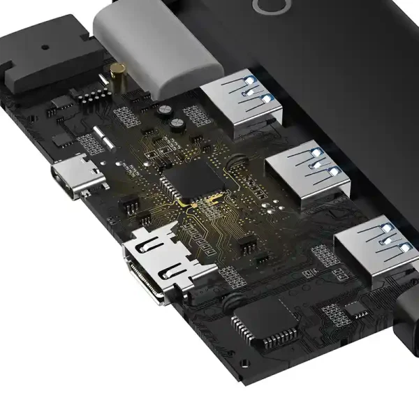 Baseus Lite Series Hub 5w1 USB-C to 3x USB 3.0 + USB-C + HDMI (black) - Image 6