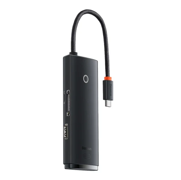 Baseus Lite Series Hub 6w1 USB-C to 2x USB 3.0 + USB-C + HDMI + SD/TF (black) - Image 5