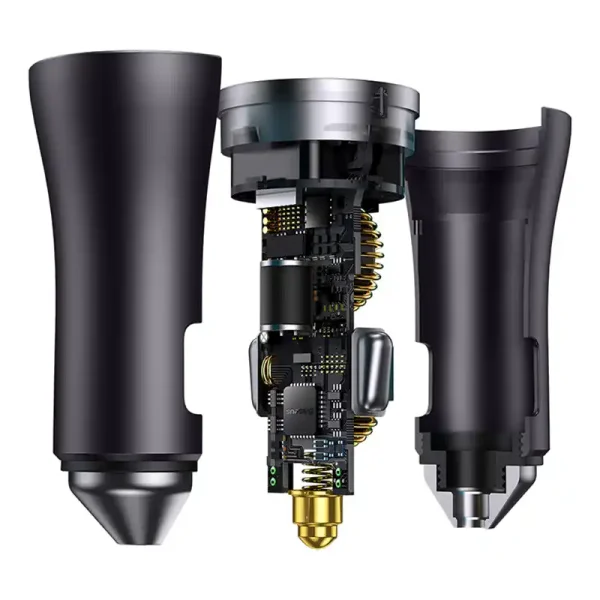 Baseus Golden Contactor Pro car charger, 2x USB-C, 40W (Dark Gray) - Image 6