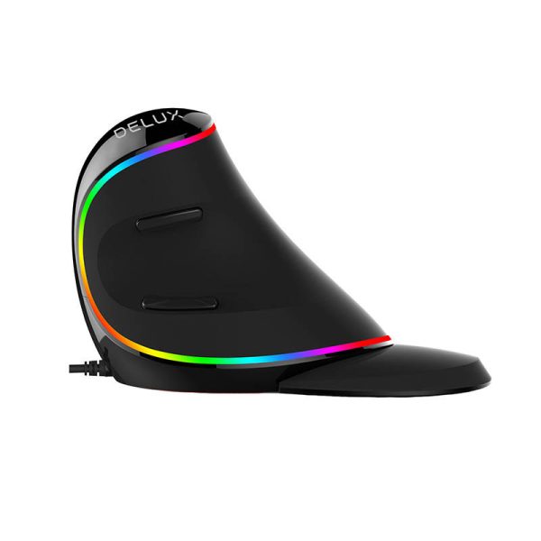 Wired Vertical Mouse Delux M618Plus 4000DPI RGB - Image 2