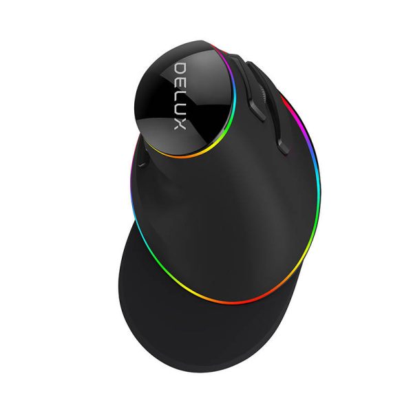 Wired Vertical Mouse Delux M618Plus 4000DPI RGB - Image 3