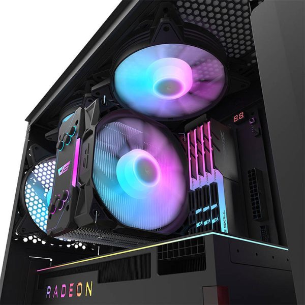 Darkflash DK352 Plus computer case (black) + 4 RGB fans - Image 6