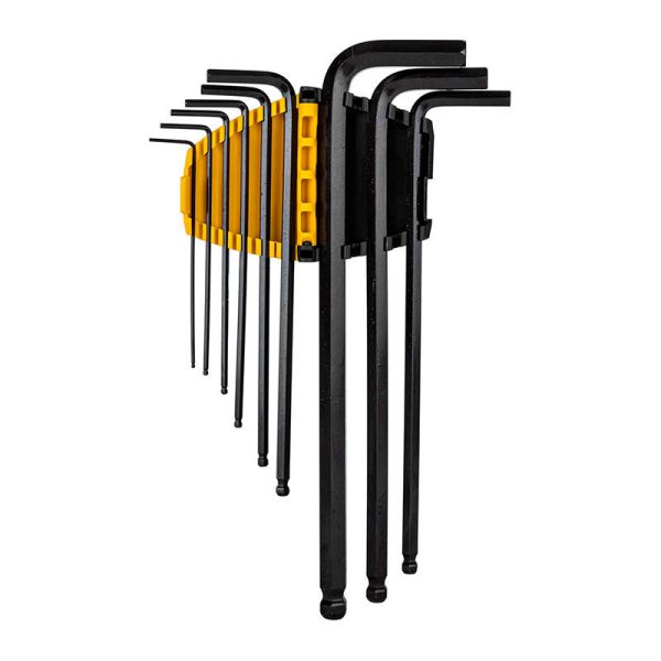 Extra-Long Ball End Hex Key Set Deli Tools EDL232309H, 1.5-10mm, 9pcs - Image 2