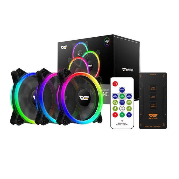 Computer Fan Set ARGB Darkflash DR12 Pro 3in1 120x120 (black) - Image 6