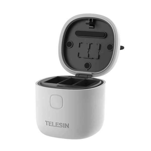 Allin box Telesin waterproof three-channel charger + 2 batteries for GoPro Hero 12 / Hero 11 / Hero 10 / Hero 9 (GP-BTR-905-GY-B) - Image 2