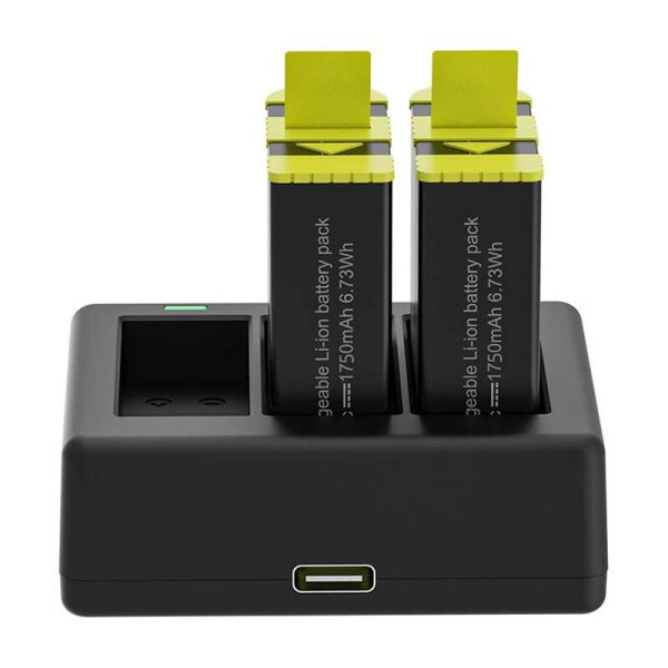 Telesin three-channel charger + 2 batteries for GoPro Hero 9 / 10 / 11 / 12 (GP-BTR-903-B) - Image 3