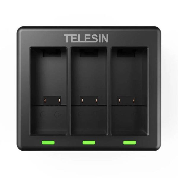 Telesin three-channel charger + 2 batteries for GoPro Hero 9 / 10 / 11 / 12 (GP-BTR-903-B) - Image 4