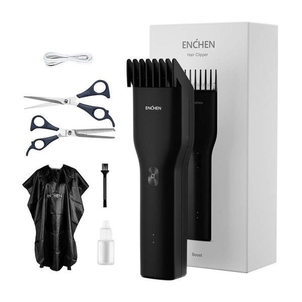 Hair clipper (3-21mm) + accessories ENCHEN BOOST-B Set (black) — изображение 6