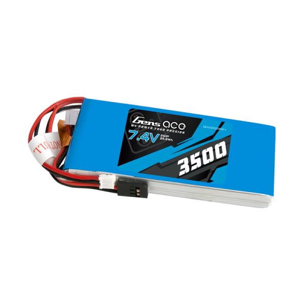 Battery LiPo Gens Ace 3500mAh 7,4V 1C 2S1P RX/TX - Image 2