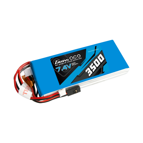 Battery LiPo Gens Ace 3500mAh 7,4V 1C 2S1P RX/TX - Image 3