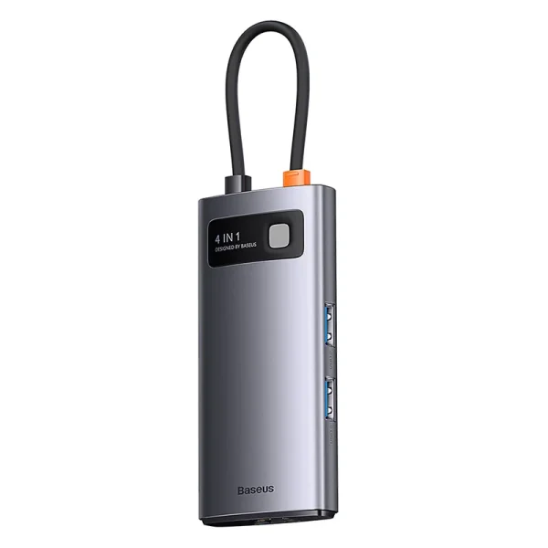 Hub 4in1 Baseus Metal Gleam Series, USB-C to 3x USB 3.0 + Ethernet RJ45 - Image 4