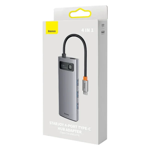 Hub 4in1 Baseus Metal Gleam Series, USB-C to 4x USB 3.0 - Image 5