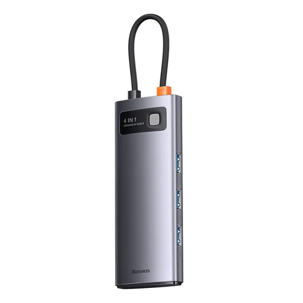 Hub 4in1 Baseus Metal Gleam Series, USB-C to 4x USB 3.0 - Image 3