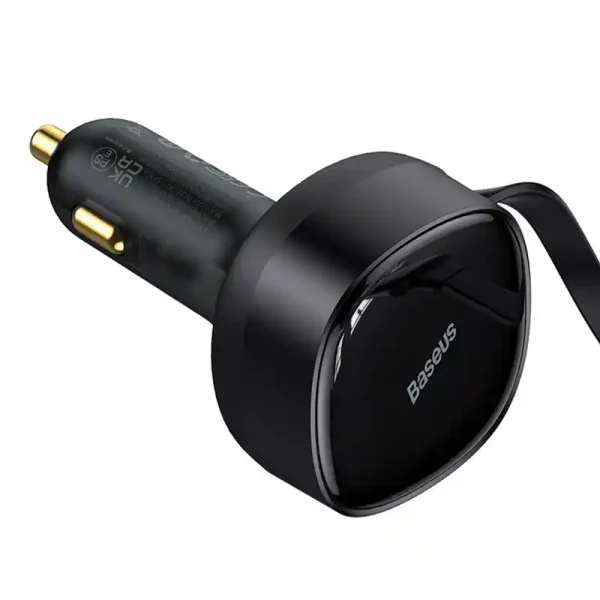Car Charger Baseus Enjoyment with cable USB-C + Lightning 3A, 30W (Black) - Image 4