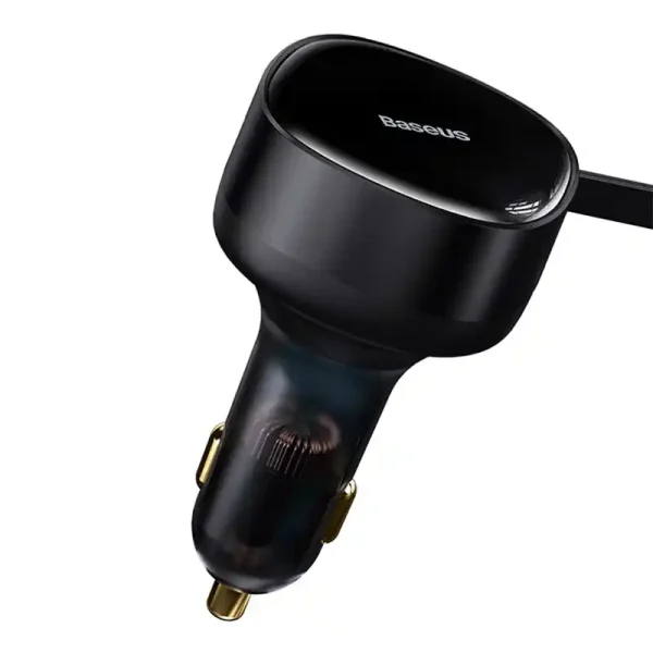 Car Charger Baseus Enjoyment with cable USB-C + Lightning 3A, 30W (Black) - Image 3