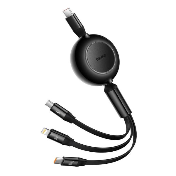 Baseus Bright Mirror 4, USB-C 3-in-1 cable for micro USB / USB-C / Lightning 100W / 3.5A 1.1m (Black) - Image 6