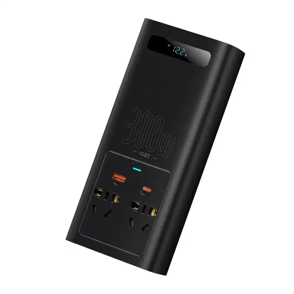 Power Inverter Baseus 300W (220V CN/EU) (black) - Image 6
