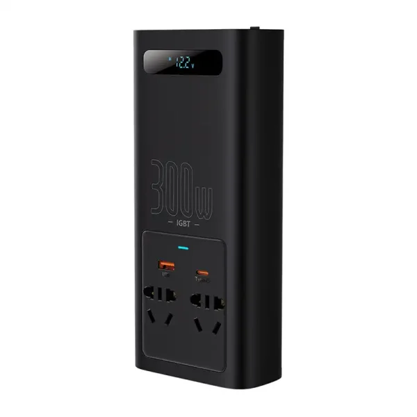 Power Inverter Baseus 300W (220V CN/EU) (black) - Image 3