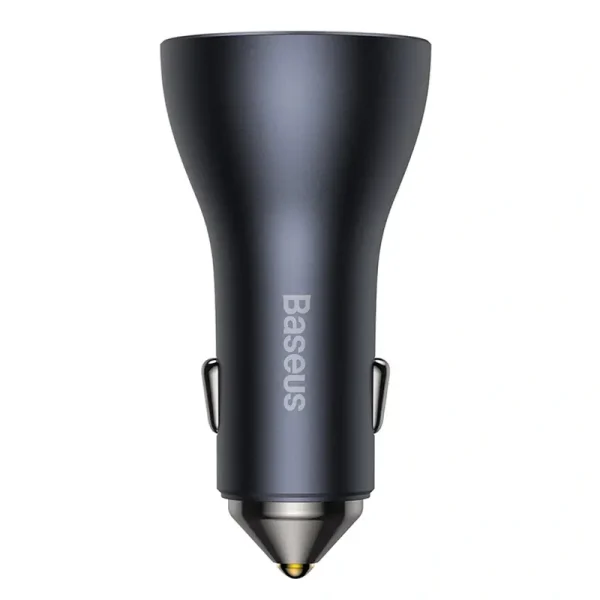 Car charger Baseus Golden Contactor Pro, 2x USB-C, 1x USB, 65W (grey) - Image 3