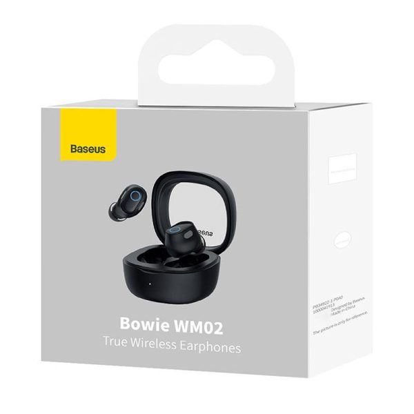 Wireless headphones Baseus Bowie WM02 TWS, Bluetooth 5.0 (black) - Image 6