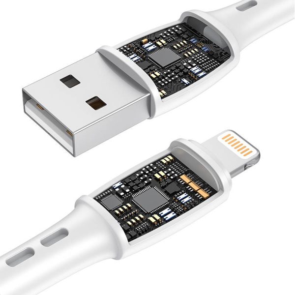 USB to Lightning cable VFAN Racing X05, 3A, 3m (white) - Image 2