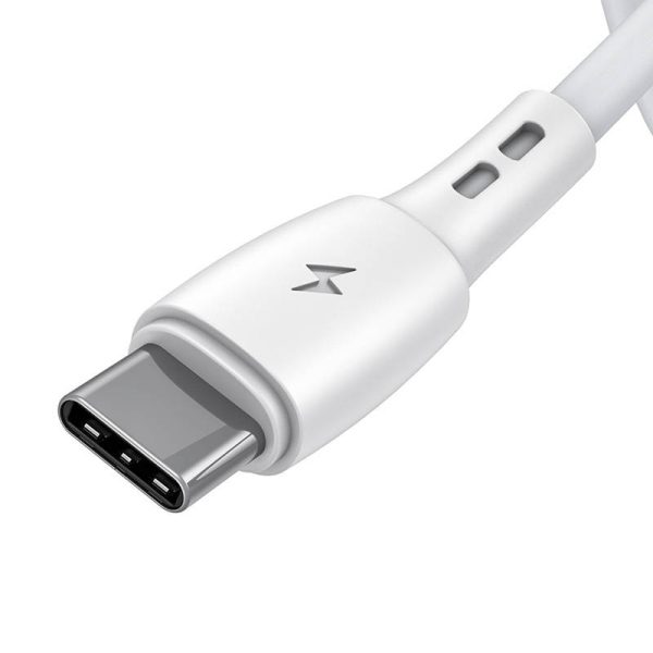 USB to USB-C cable VFAN Racing X05, 3A, 3m (white) - Image 2