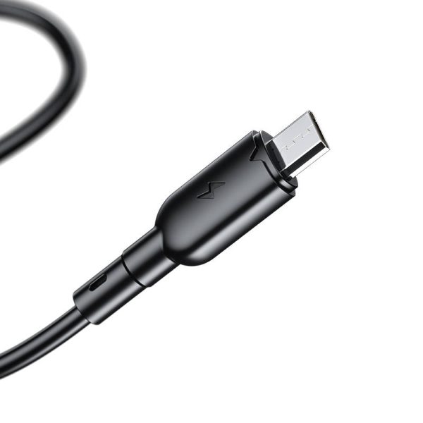 USB to Micro USB cable VFAN Colorful X11, 3A, 1m (black) - Image 2