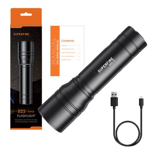 Flashlight Superfire S33-C, 210lm, USB - Image 3