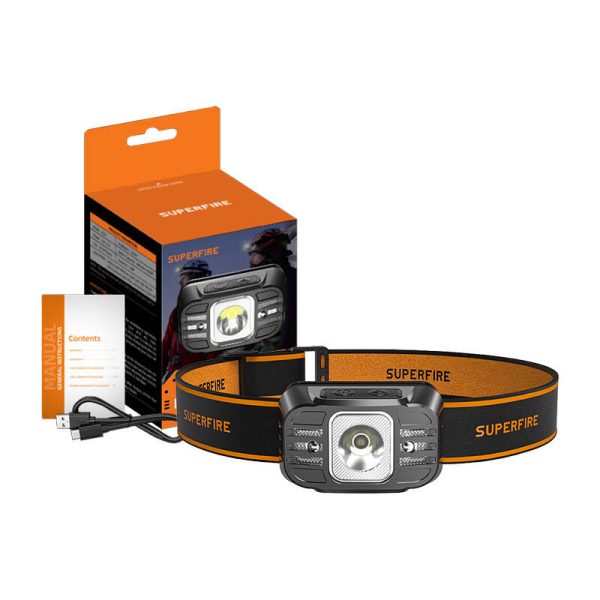 Headlamp Superfire HL75-X, 220lm, USB - Image 2
