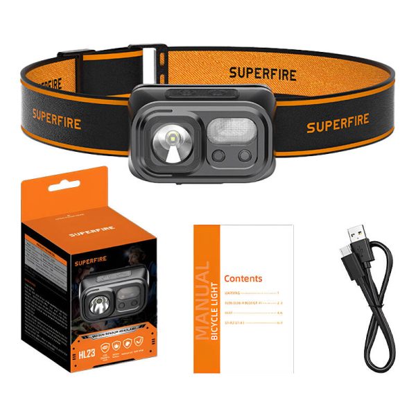 Headlamp Superfire HL23, 220lm, USB-C - Image 2