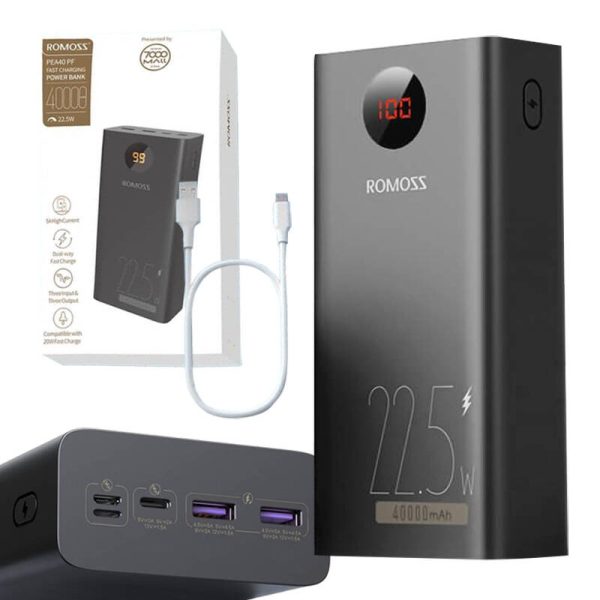 Powerbank Romoss PEA40PF 40000mAh, 22.5W (black) - Image 3