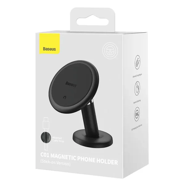 Baseus C01 Magnetic Car Holder for Dashboard (black) - Image 5