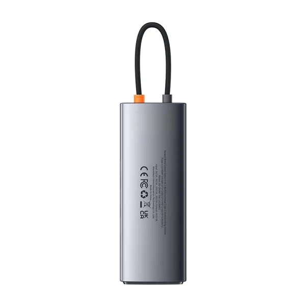Hub 9in1 Baseus Metal Gleam Series, USB-C to 2x USB 3.0 + 2x HDMI + USB 2.0 + USB-C PD + Ethernet RJ45 + microSD/SD - Image 4