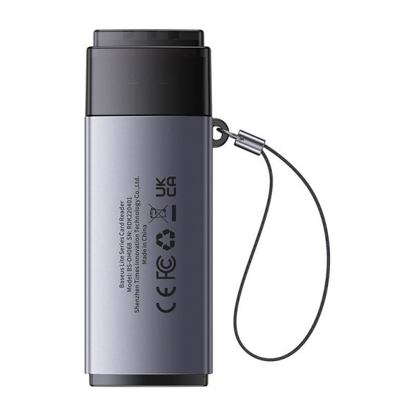 Baseus Lite Series SD/TF memory card reader, USB (gray) - Image 3