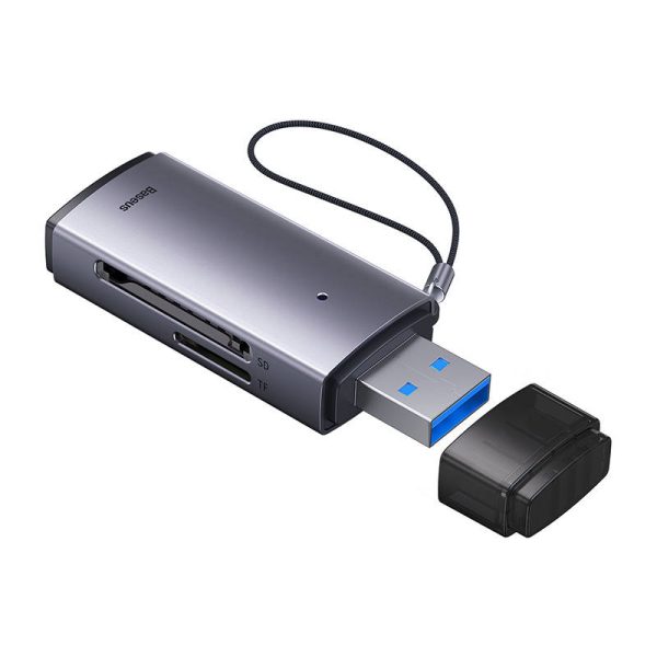 Baseus Lite Series SD/TF memory card reader, USB (gray) - Image 4