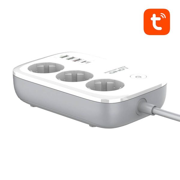 Smart Wi-Fi power strip LDNIO SEW3452, Tuya (white) - Image 5