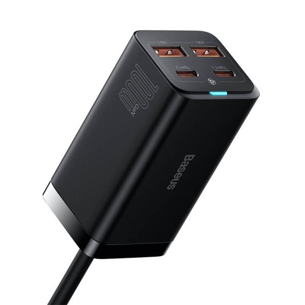 Baseus GaN3 Pro wall charger 2xUSB-C + 2xUSB, 100W (black) - Image 3