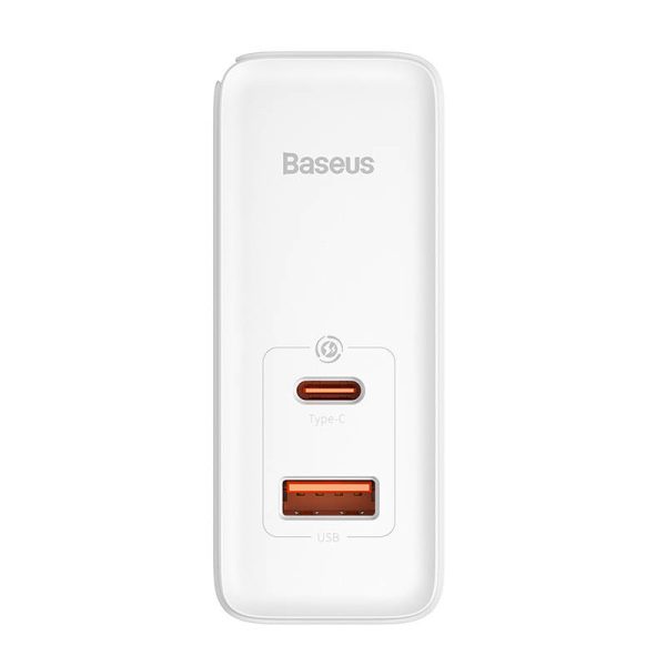 Wall charger Baseus GaN5 Pro USB-C + USB, 100W + 1m cable (white) — изображение 5