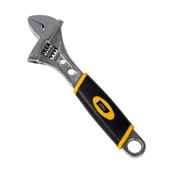 Adjustable Wrench with Plastic Handler Deli Tools EDL30108, 8" (silver) - Image 2