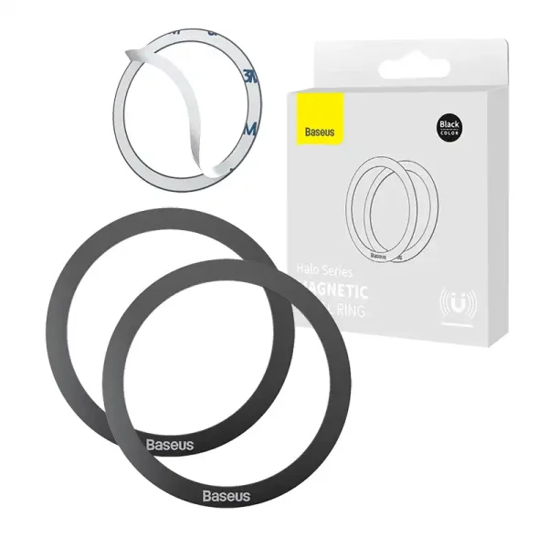 Baseus Halo Magnetic Ring for phones, , MagSafe (black) - Image 6